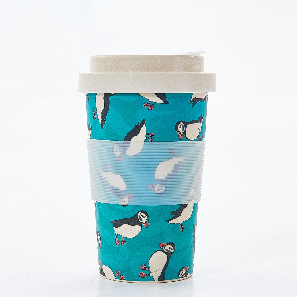 BAMBOO CUP - TEAL PUFFIN