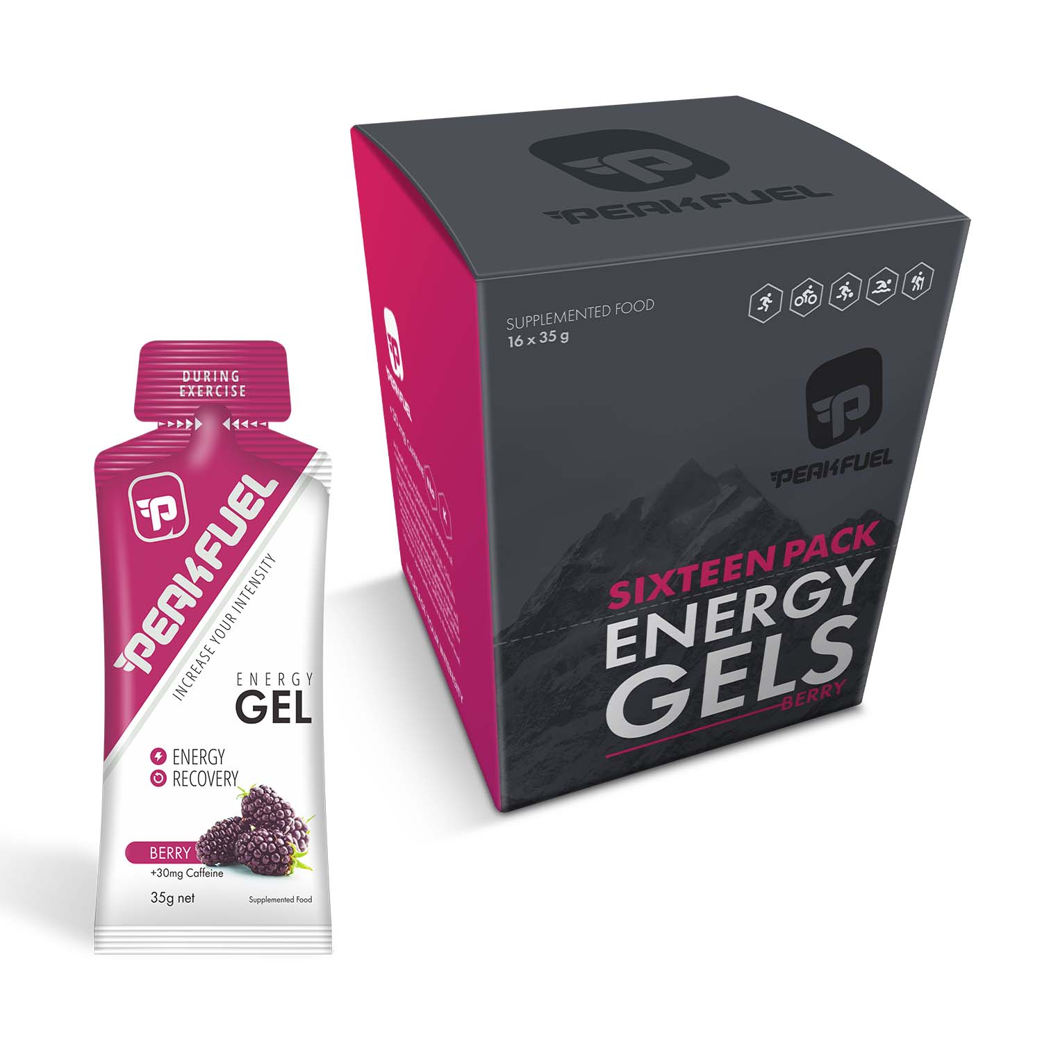 PEAKFUEL ENERGY GEL 35GM - BERRY - BOX OF 16