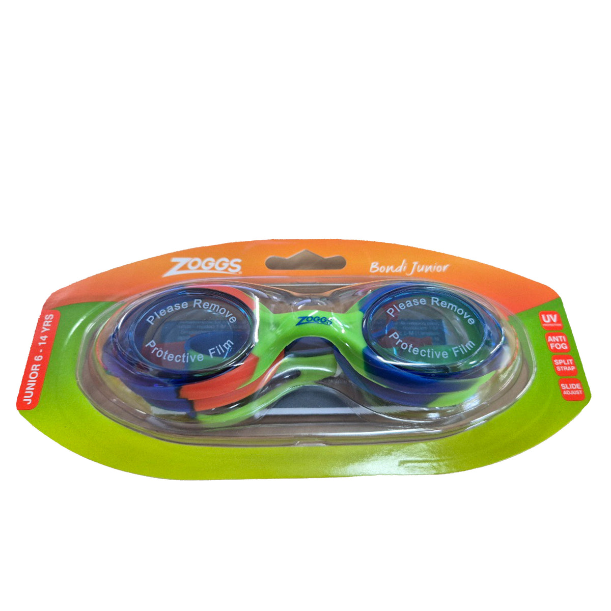 zoggs little bondi goggles - KIDS JNR - GREEN/BLUE+TINT (6-14 YRS) Größe:8.0 Zucchini einlegen - Zucchini 04/26 Slide adjust clip is