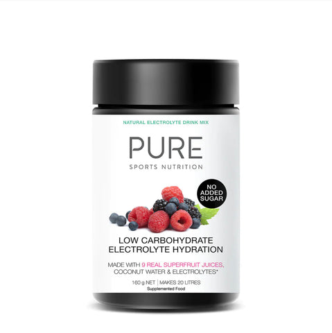 PURE ELECTROLYTE HYDRATION L-CARB - 160GM TUB - SUPERFRUITS