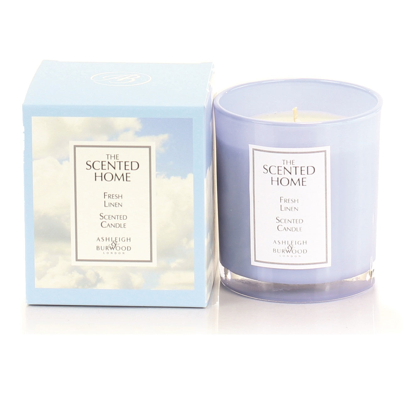 BOXED GLASS CANDLE 225G FRESH LINEN - SCENTED HOME