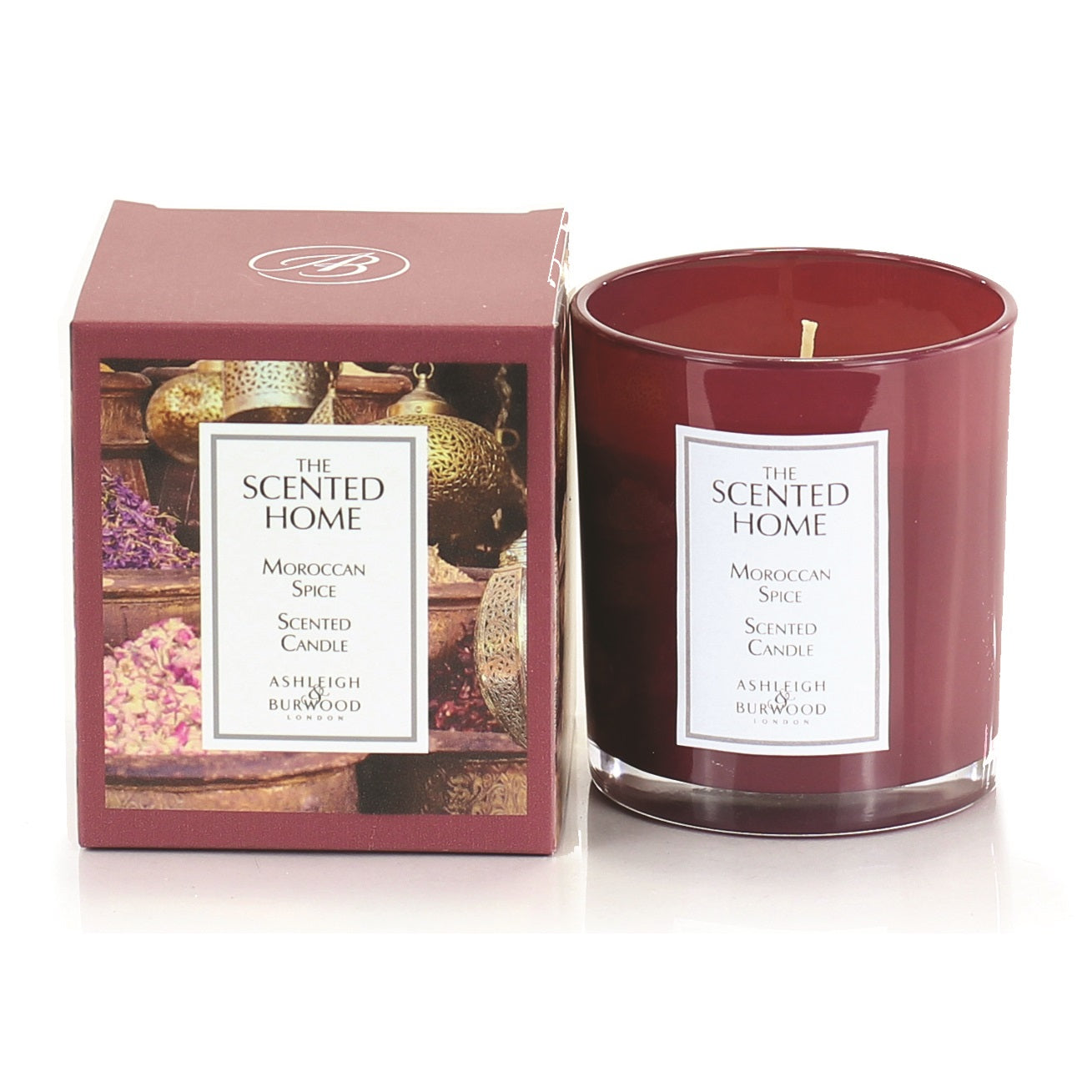 BOXED GLASS CANDLE 225G MOROCCAN SPICE - SCENTED HOME
