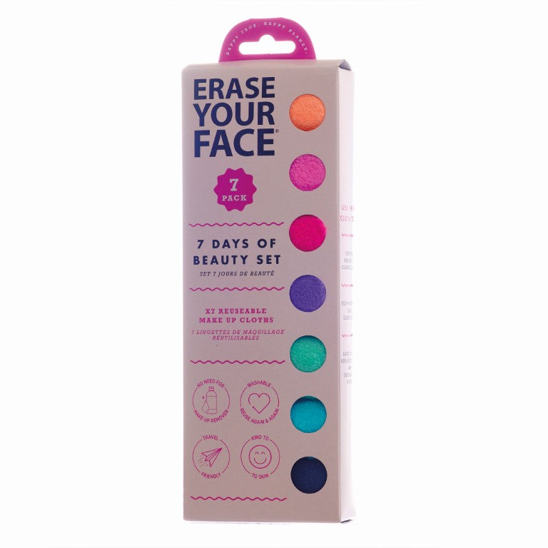 Erase Your Face Brights 7-day set, 7 x Cloths