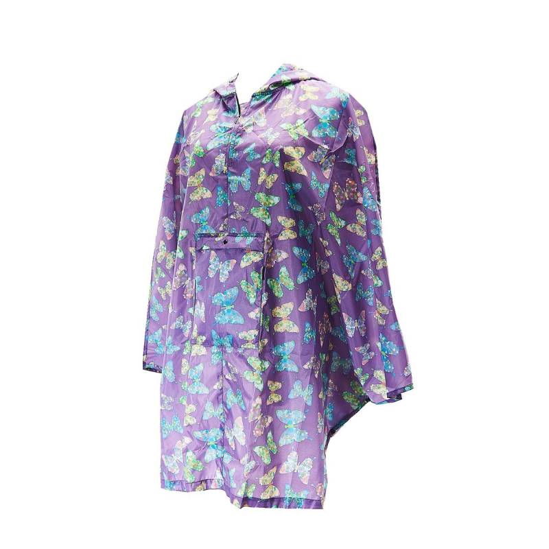LARGE FOLDABALE PONCHO - BUTTERFLIES