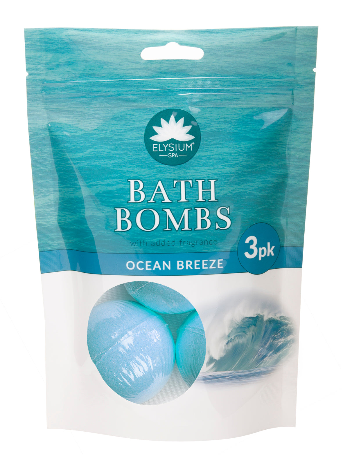 Elysium Spa Bath Bombs 3x50g - Ocean Breeze - SHORT DATED