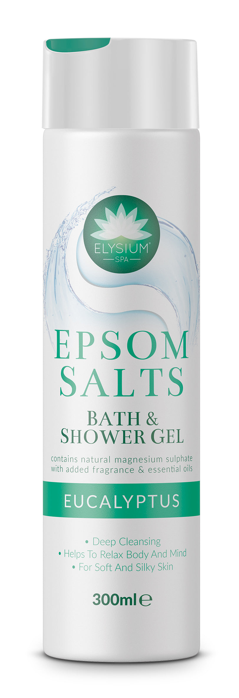 Elysium Spa Shower Gel 300ml - Epsom Salt Eucalyptus - SHORT DATED