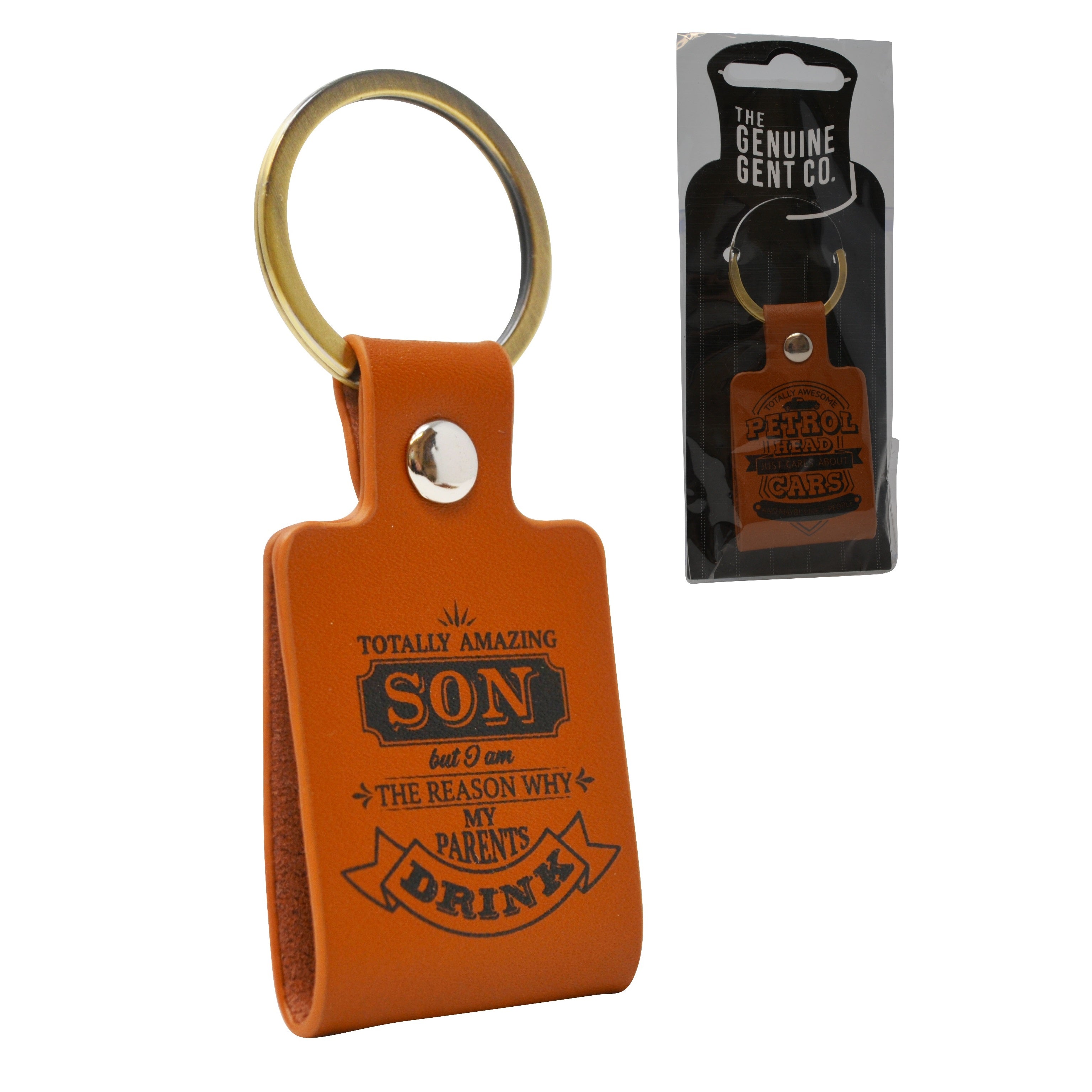 Genuine Gent Leather Key Ring - Son