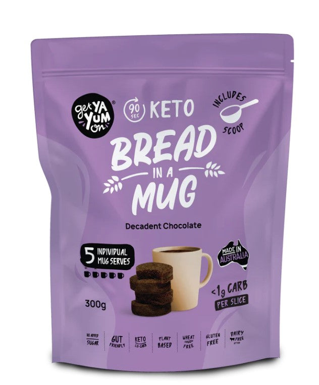 GYYO - KETO BREAD IN A MUG - VALUE PACK (5) DECADENT CHOCOLATE