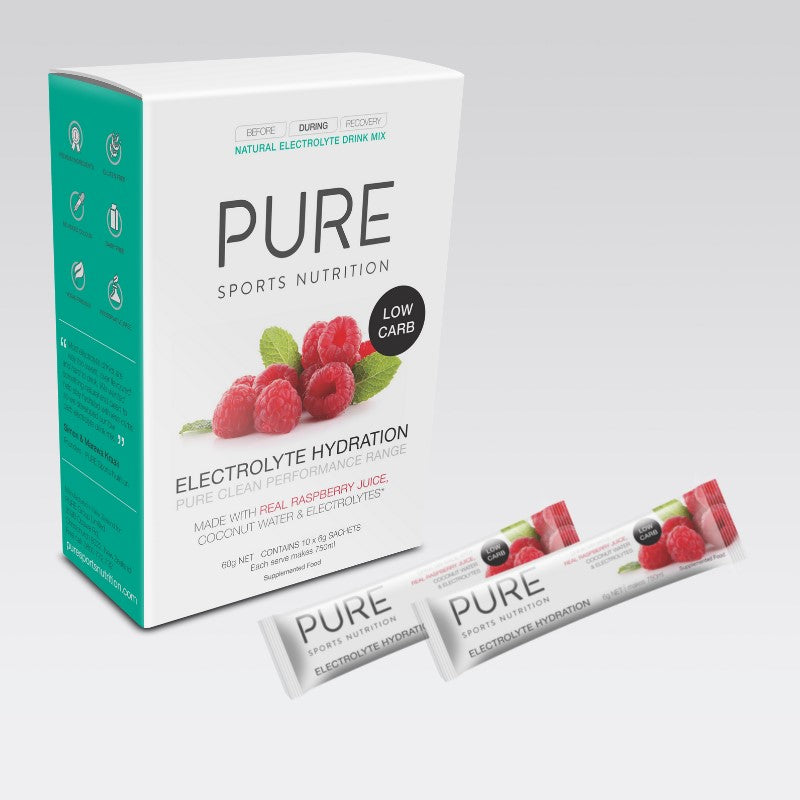 PURE ELECTROLYTE HYDRATION L-CARB SACHET 6G - RASPBERRY (10)